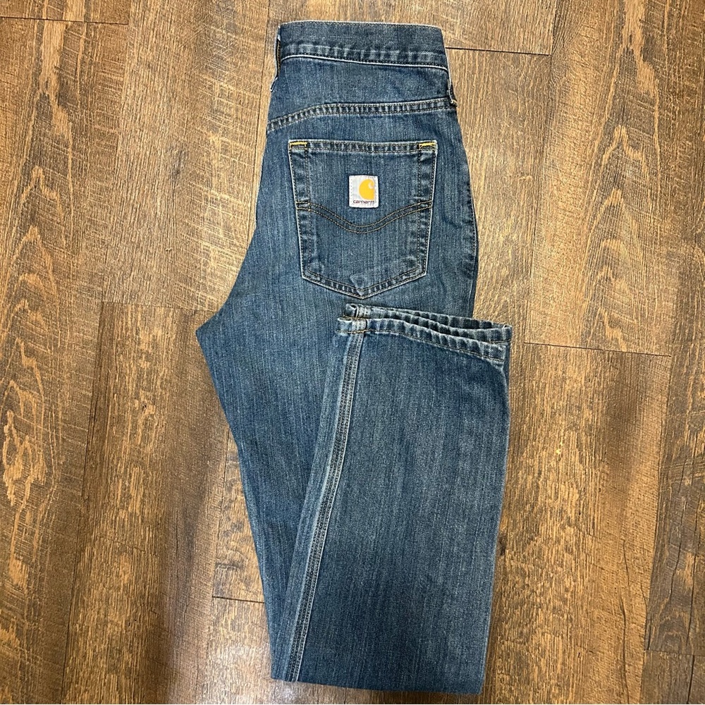Carhartt Straight Traditional Fit Jeans 30x32 Medium Wash Denim Workwear